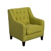 Green Linen Diamond Tufted Accent Chair - Dana-2