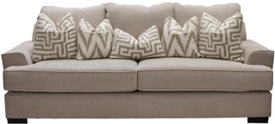Casual Contemporary Oatmeal Sofa Bed - Renegade
