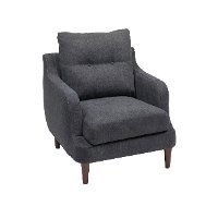 Navy Blue Contemporary Accent Chair - Victoria-3