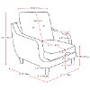 Beige Contemporary Accent Chair - Victoria