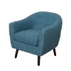 Blue Linen Barrel Accent Chair - Oliver -4