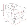 Greenish-Gray Linen Barrel Accent Chair - Oliver -4