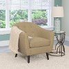 Beige Linen Barrel Accent Chair - Oliver