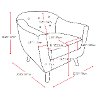 Brown Linen Barrel Accent Chair - Oliver