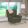 Greenish-Gray Linen Club Accent Chair - Demi