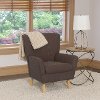 Brown Linen Club Accent Chair - Demi-1
