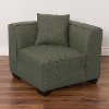 Greenish-Gray Sectional Corner Wedge Accent Chair - Lida