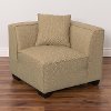 Beige Sectional Corner Wedge Accent Chair - Lida-1
