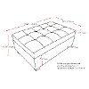 Black Bonded Leather Ottoman with Storage - Antonio-4