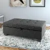 Dark Gray Storage Ottoman - Antonio