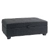 Dark Gray Storage Ottoman - Antonio-2