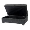 Dark Gray Storage Ottoman - Antonio-3