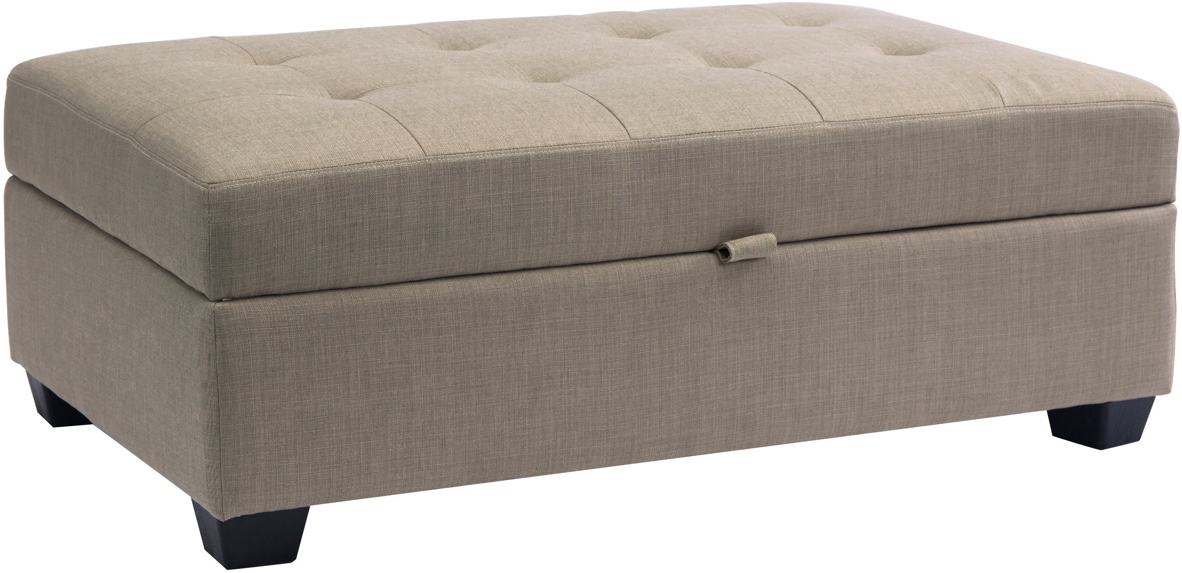 Beige Storage Ottoman - Antonio-2