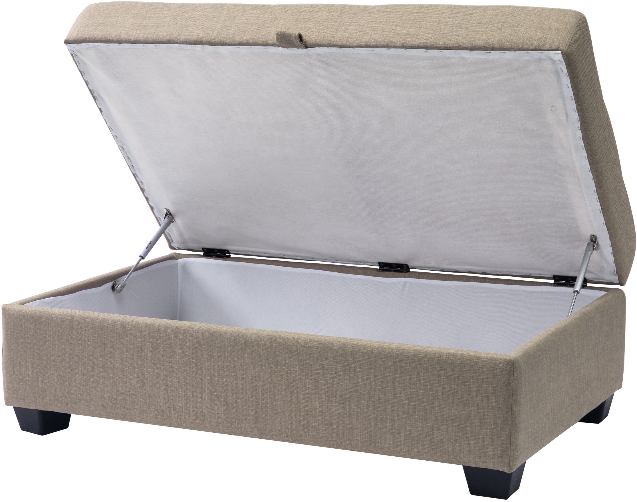 Beige Storage Ottoman - Antonio-3