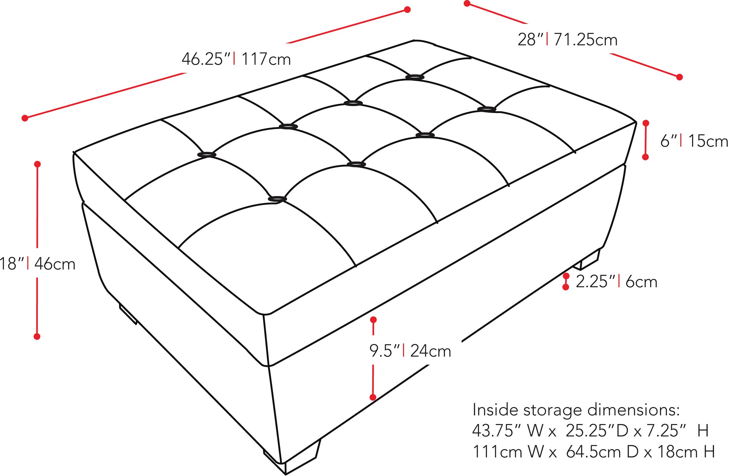 Beige Storage Ottoman - Antonio-4