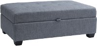 Blue-Gray Storage Ottoman - Antonio-2