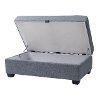 Blue-Gray Storage Ottoman - Antonio-3