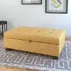 Yellow Storage Ottoman - Antonio