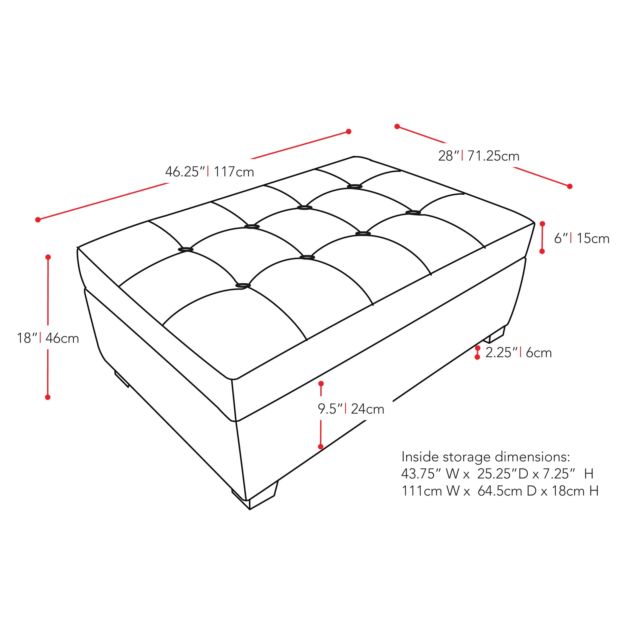 Yellow Storage Ottoman - Antonio-4