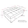 Blue Velvet Storage Ottoman - Antonio