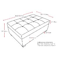 Blue Velvet Storage Ottoman - Antonio
