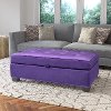Purple Velvet Storage Ottoman - Antonio