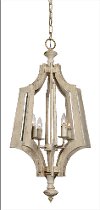 Weathered White 4-Light Pendant - Brower