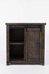 Dark Brown Barn Door Accent Cabinet - Madison County-2