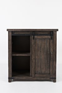 Dark Brown Barn Door Accent Cabinet - Madison County-2