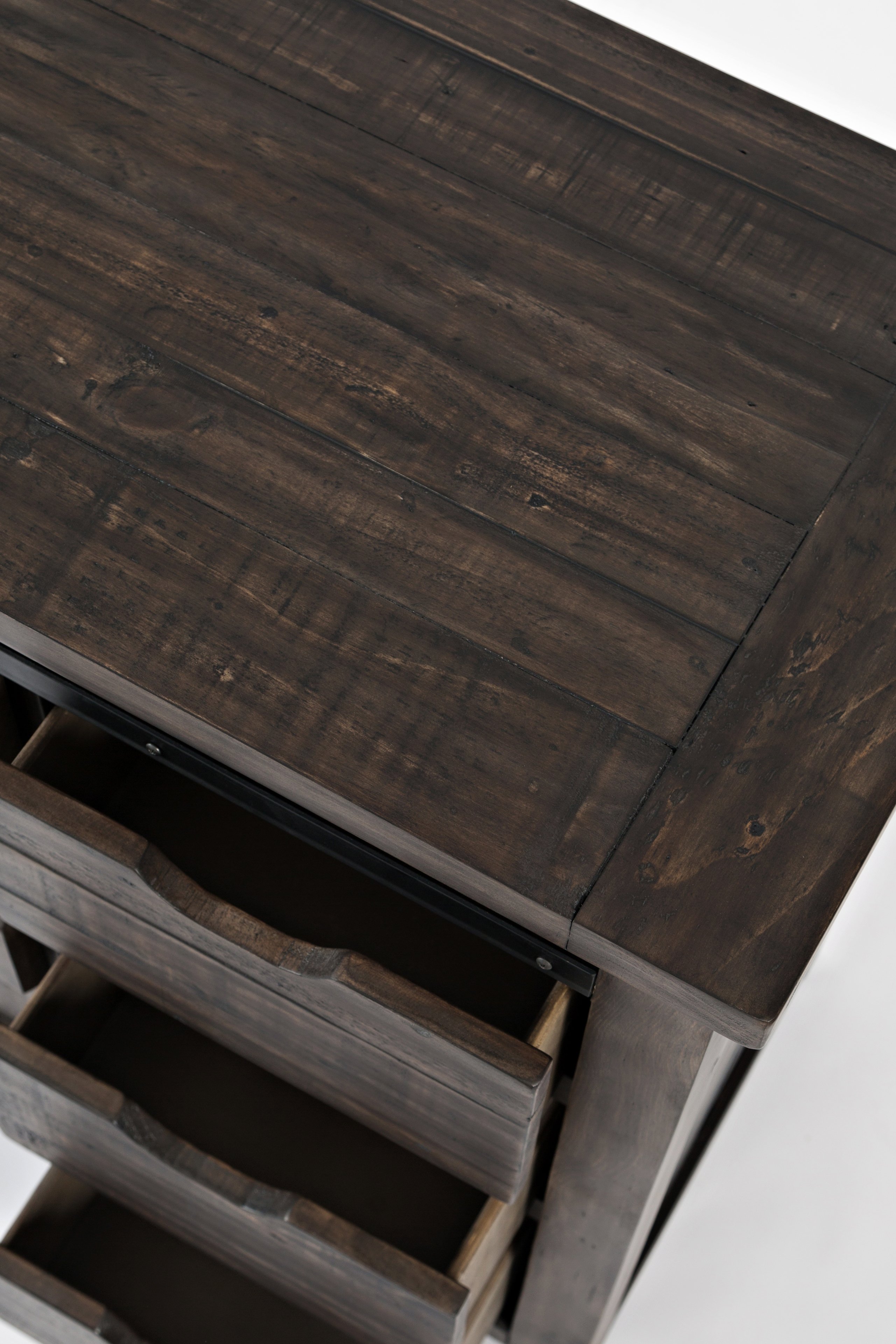 Dark Brown Barn Door Accent Cabinet - Madison County-3