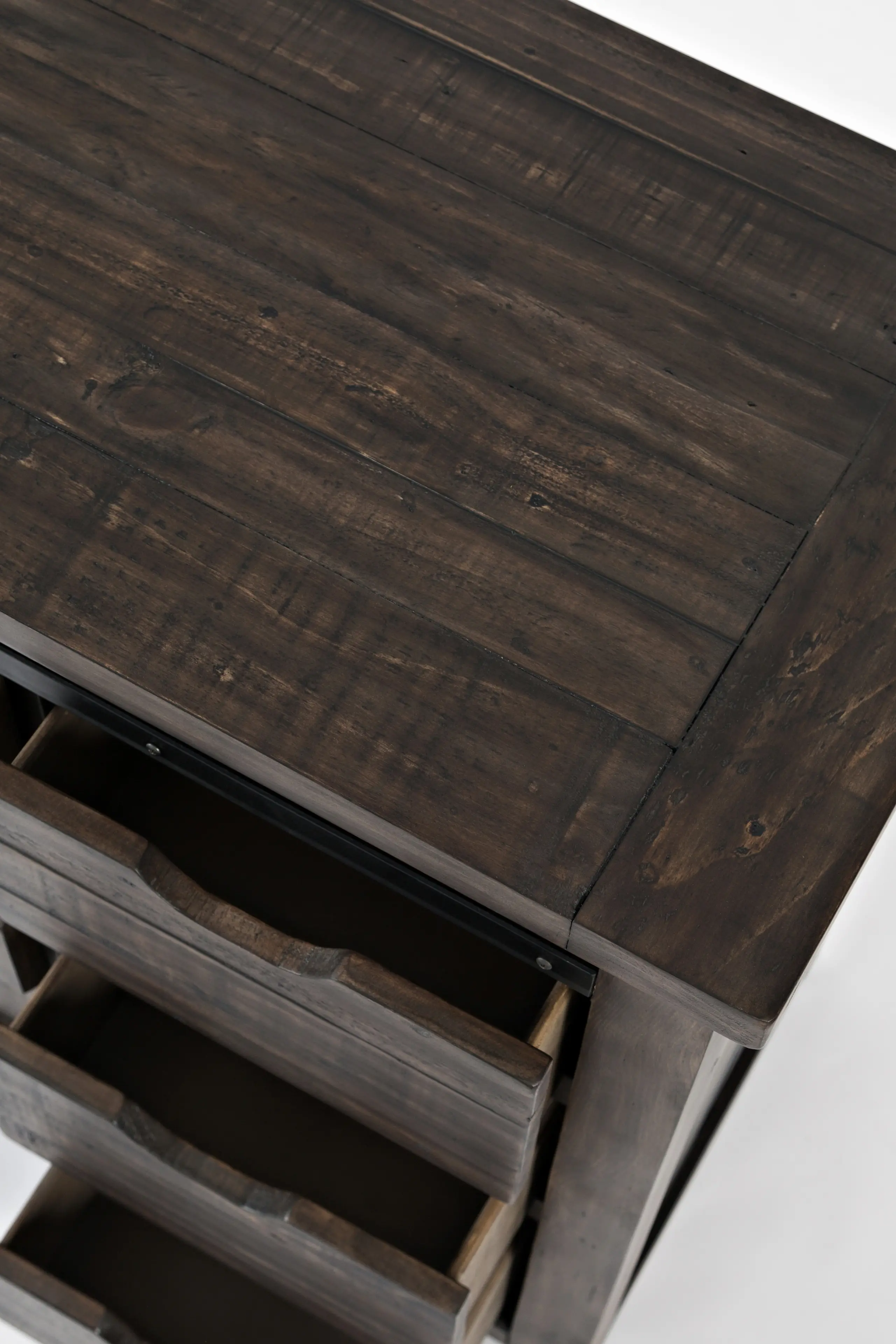 Dark Brown Barn Door Accent Cabinet - Madison County-3