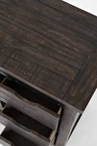 Dark Brown Barn Door Accent Cabinet - Madison County-3