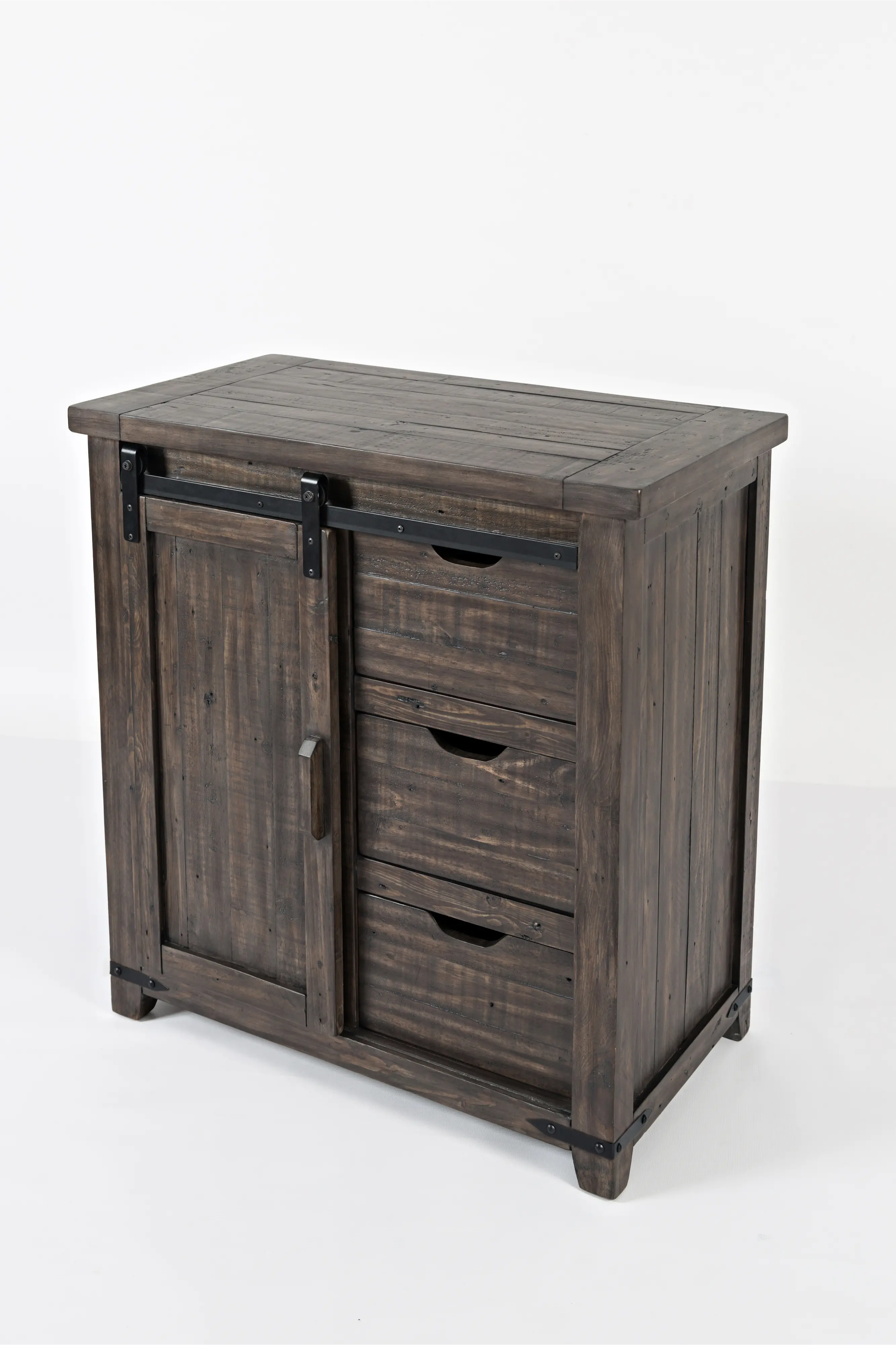 Dark Brown Barn Door Accent Cabinet - Madison County-6