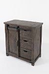 Dark Brown Barn Door Accent Cabinet - Madison County-6