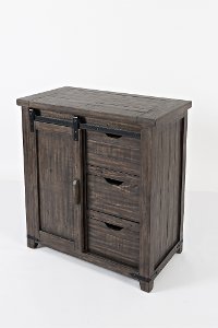 Dark Brown Barn Door Accent Cabinet - Madison County-6