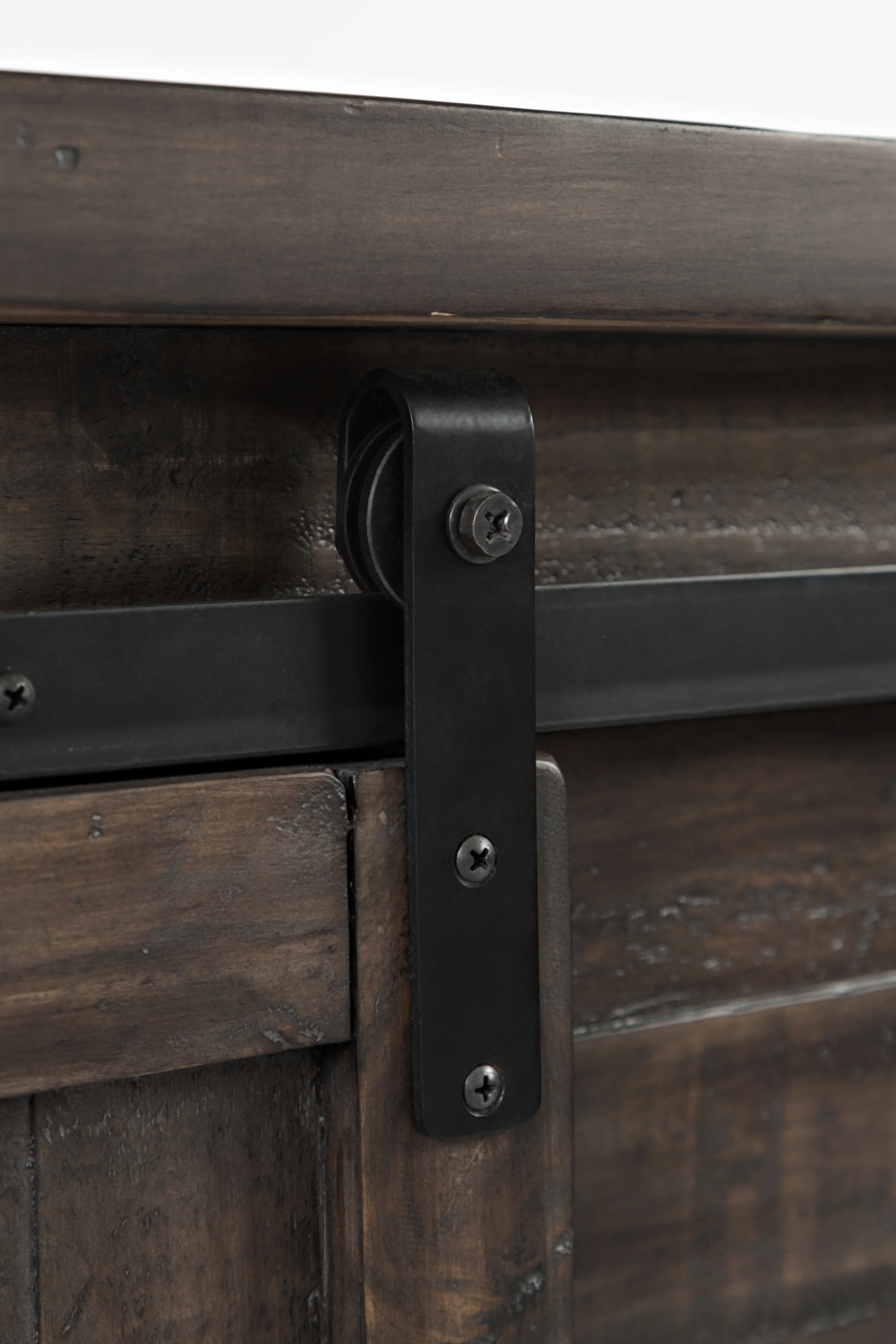 Dark Brown Barn Door Accent Cabinet - Madison County-7