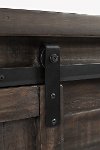 Dark Brown Barn Door Accent Cabinet - Madison County-7