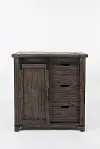 Madison County Dark Brown Barn Door Accent Cabinet