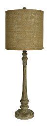 Reclaimed Wood-Look Buffet Lamp - Chandler