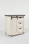 Vintage White Barn Door Accent Cabinet - Madison County-2