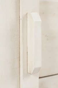Vintage White Barn Door Accent Cabinet - Madison County-5
