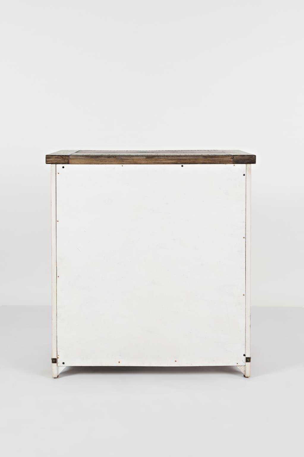 Vintage White Barn Door Accent Cabinet - Madison County-6