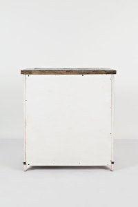 Vintage White Barn Door Accent Cabinet - Madison County-6