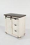 Vintage White Barn Door Accent Cabinet - Madison County-8