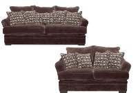 Brown 2 Piece Living Room Set with Sofa Bed - Acropolis