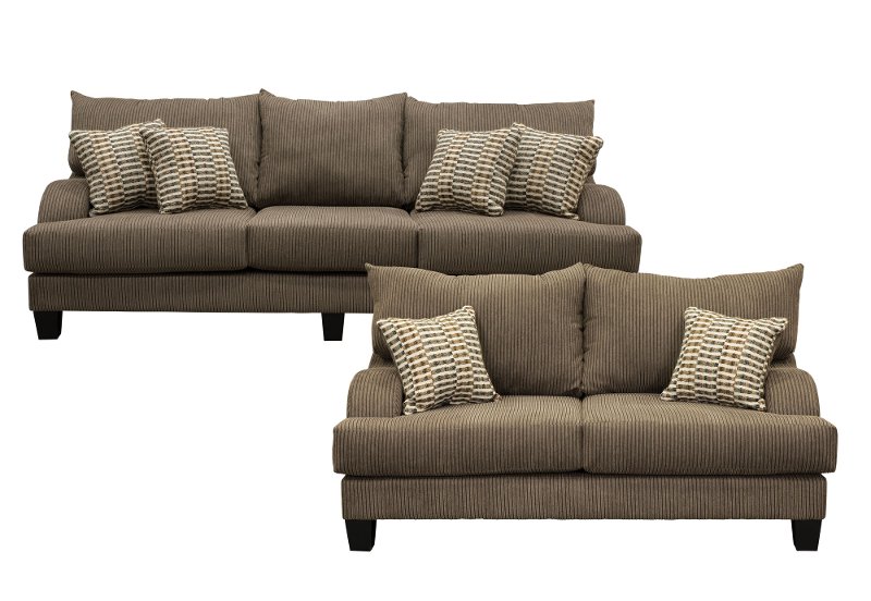 Dark Gray 2 Piece Living Room Set With Sofa Bed Laa