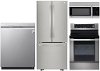 KIT LG 4 Piece Kitchen Appliance Package with Electric Range - Stainless Steel 6.3 cubic feet
