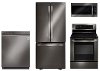 KIT LG 4 Piece Kitchen Appliance Package with 6.3 cu. ft. Electric Range - Black Stainless Steel