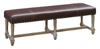 Brown Wax Polyurethane and Walnut Bench - Weston