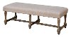 Neutral Hopsack Bench with Dark Washed Walnut - Weston